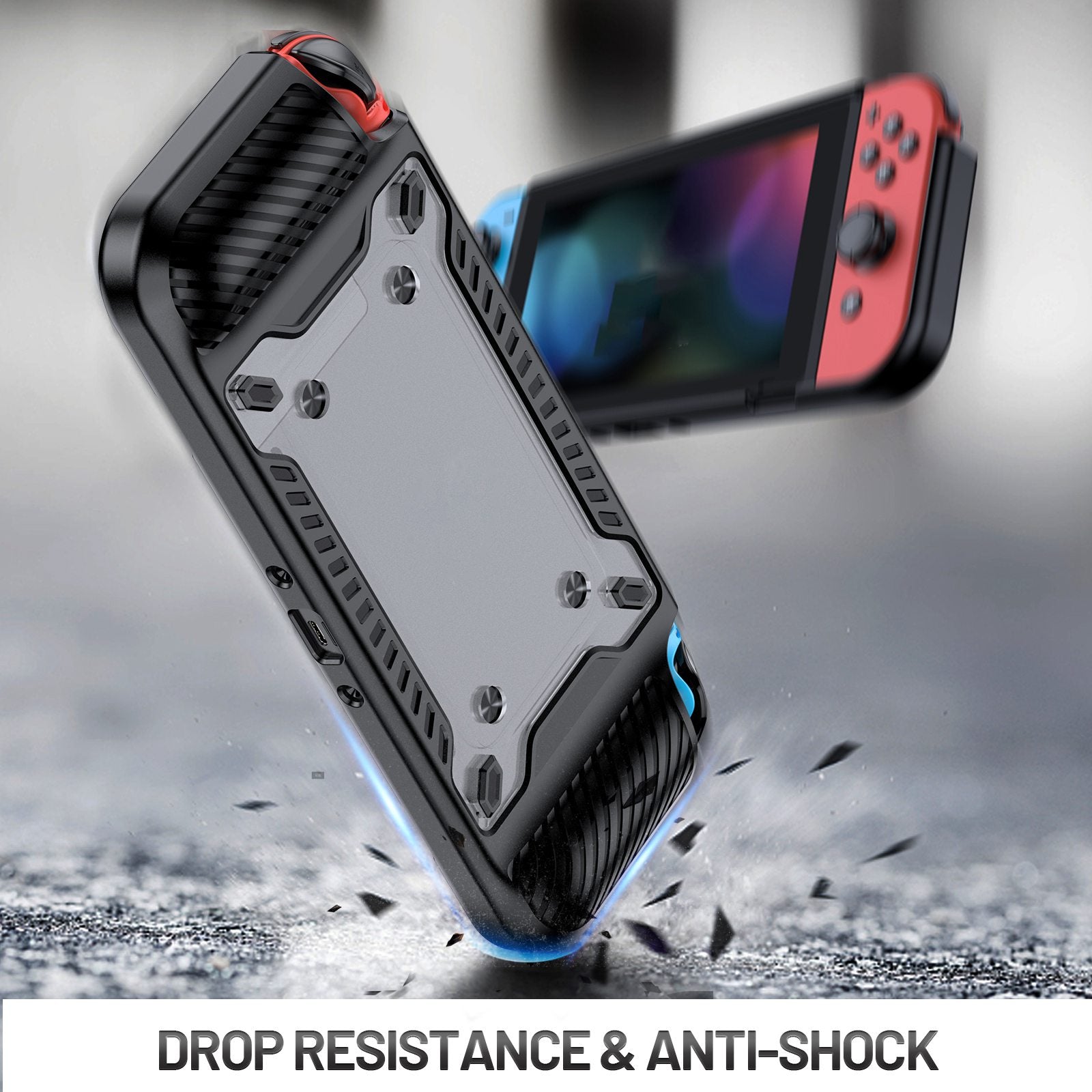 Shockproof Case Anti-Drop Cover for Nintendo Switch OLED Game Console Ergonomic Grip Protective Case (Type A) Shockproof Case Anti-Drop Cover for Nintendo Switch OLED Game Console Ergonomic Grip Protective Case (Type A)